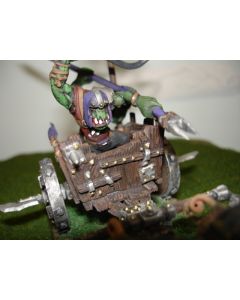 Painted Orc Boar Chariot with 2 Orc riders